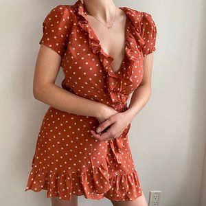 Realisation Par Valentina Dress in Rust Spot, Size M